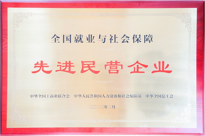 15-”全國就業(yè)與社會保障先進民營企業(yè)“牌匾.jpg